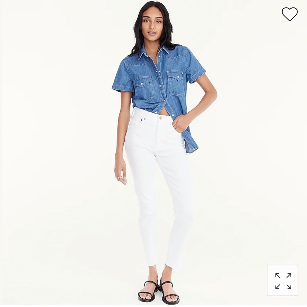 NWT J. Crew High Rise Skinny Toothpick Jean 10” Rise Size 27T